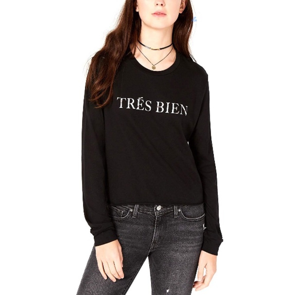 Carbon Copy “Trés Bien” Embellished Top